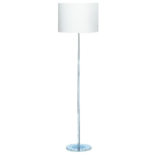 Read more about Drum chrome corner floor lamp with silver round base